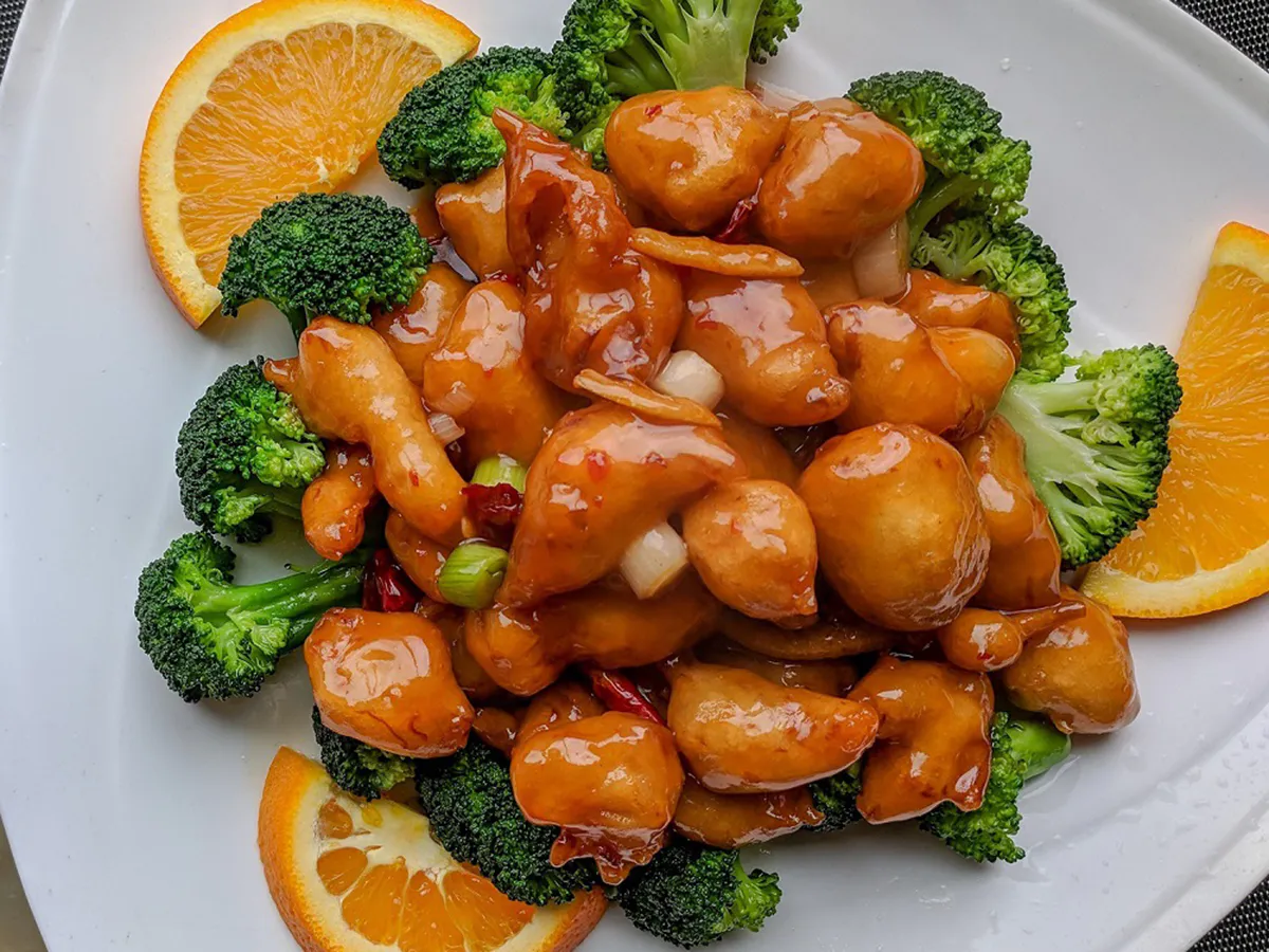 Sweet and tangy General Tso's chicken with broccoli at No 1 Chinese Restaurant in Chesapeake
